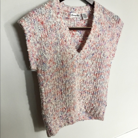 Beautiful Vintage Cap Sleeve Knit Top - Picture 3 of 5